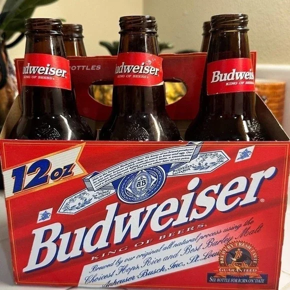 Budweiserビンテージ 瓶ビール 6本セット バドワイザー Budweiser 瓶 330ml×6本セット (原産国 韓国) : お